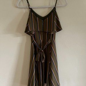 Striped Olive Dress